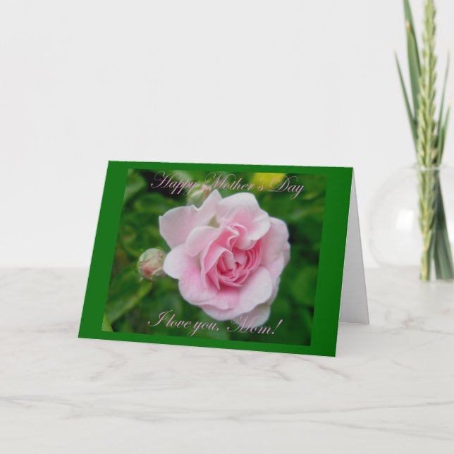 Carte de la fête des mères rose (Devant)