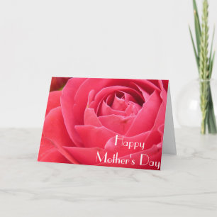 Carte de la Fête des Mères Rose Rouge