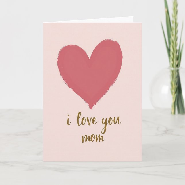 Carte de la Fête des Mères Roseate Heart (Devant)