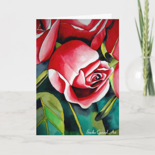 Carte de la fête des Mères Rosebud rose avec poème
