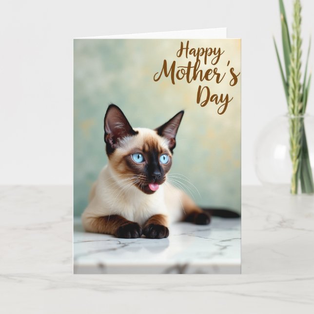 Carte de la fête des mères Saphir Cat (Devant)