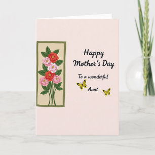 Carte de la fête des mères Tante qui rougit