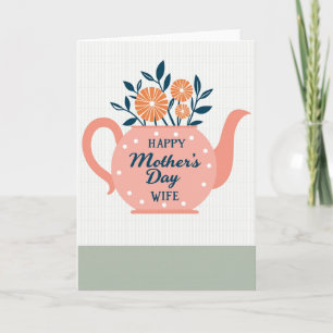 Carte de la Fête des Mères Théière d'Amour