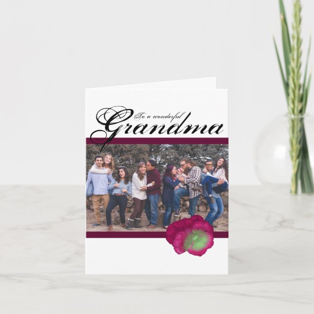 Carte de la fête des mères violet Pansy pour grand (Devant)