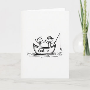 Carte de la Fête des Papas Bateaux Joyeux
