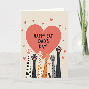Carte de la Fête des papas chats de Loving Paws
