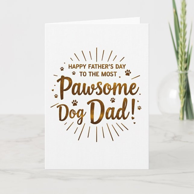 Carte de la Fête des Papas Chiens Géniaux (Devant)