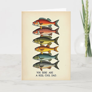 Carte de la Fête des Papas Poissons Sympas