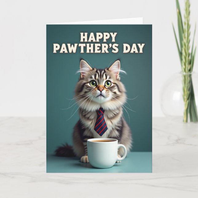 Carte de la Fête des Pattes de Chat Émeraude (Devant)