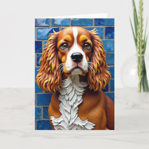 Carte de la Fête des Pères au Chien Sculpte