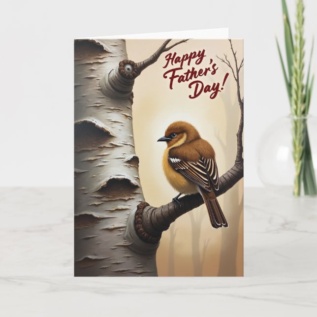 Carte de la Fête des Pères au Petit Oiseau Dodu (Devant)