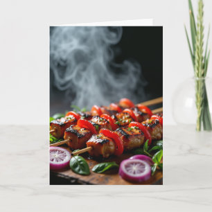 Carte de la Fête des Pères aux brochettes savoureu