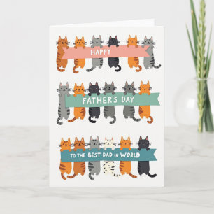 Carte de la Fête des Pères aux Chats Fantaisistes