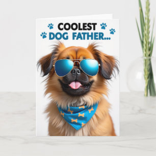 Carte de la Fête des Pères avec Chien et Lunettes