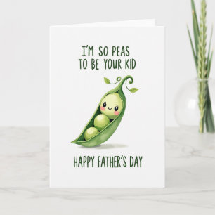Carte de la Fête des Pères avec Cosse de Pois Sour