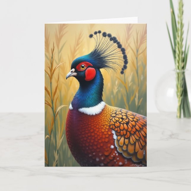 Carte de la Fête des Pères avec des oiseaux majest (Devant)