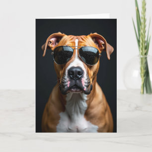 Carte de la Fête des Pères avec portrait de chien