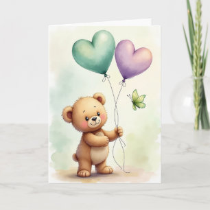 Carte de la Fête des Pères avec un ours en peluche