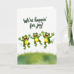 Carte de la Fête des Pères avec un Saut Joyeux