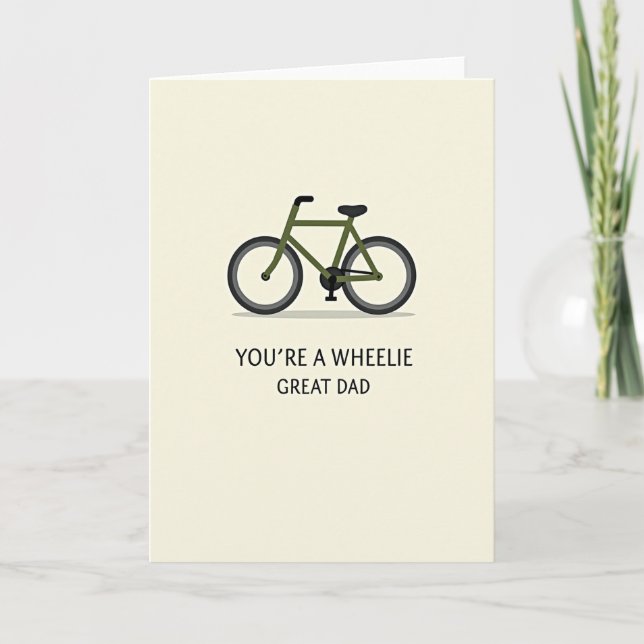 Carte de la Fête des Pères avec un vélo (Devant)