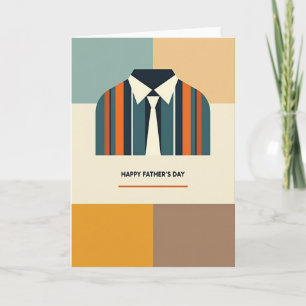Carte de la Fête des Pères avec une chemise élégan