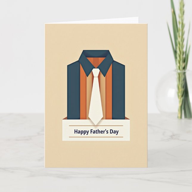 Carte de la Fête des Pères avec une chemise sarcel (Devant)