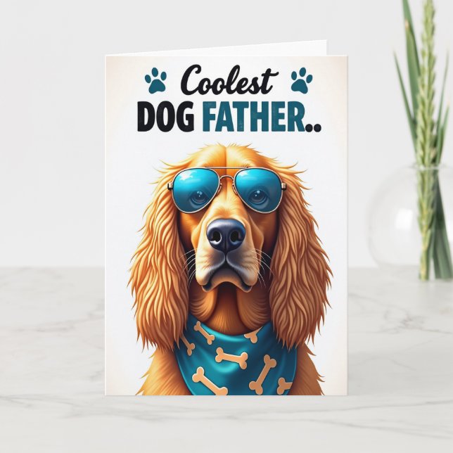 Carte de la Fête des Pères Aviateur Chien Cool (Devant)