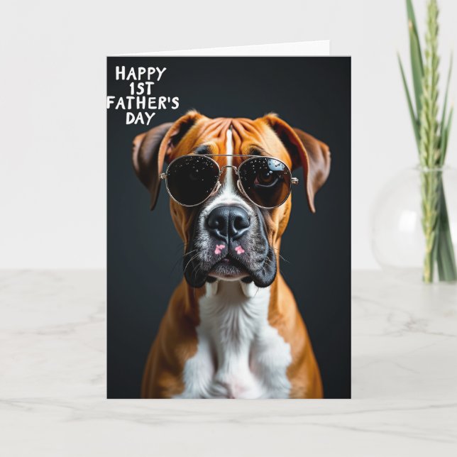 Carte de la fête des pères Aviator Dog (Devant)