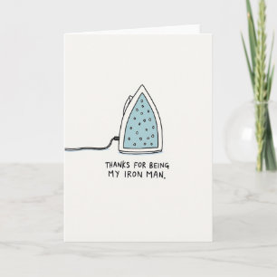 Carte de la Fête des Pères Azure Iron