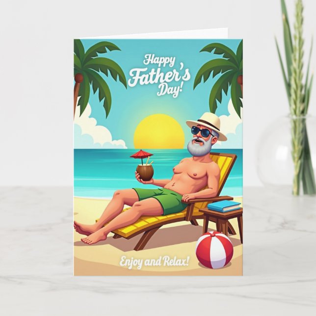 Carte de la Fête des Pères Beach Bliss (Devant)