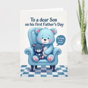 Carte de la Fête des Pères Blue Bear Amour