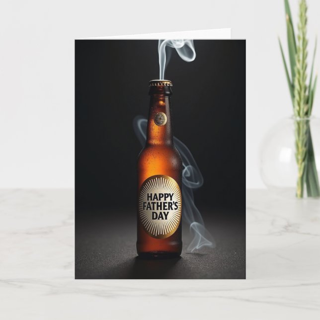 Carte de la Fête des Pères Bouteille Lumineuse (Devant)