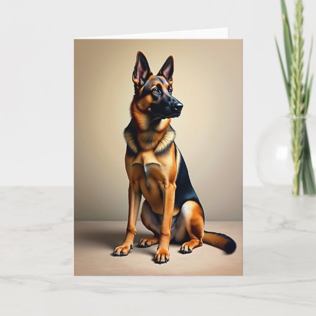 Carte de la Fête des Pères Chien d'Alerte (Devant)