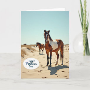 Carte de la Fête des Pères Coastal Horses
