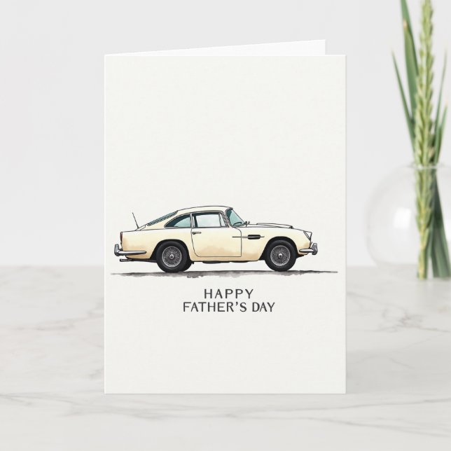 Carte de la Fête des Pères Cream Coupe (Devant)