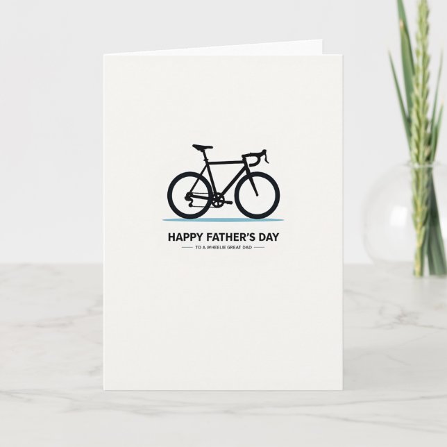 Carte de la Fête des Pères Cycle Silhouette (Devant)
