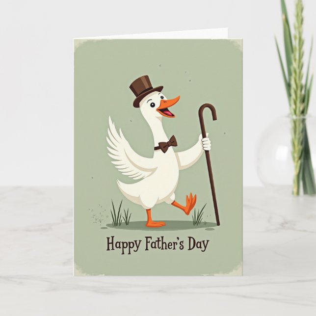 Carte de la Fête des Pères Dapper Goose (Devant)