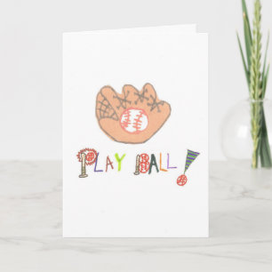 Carte de la fête des pères de baseball Jouez au ba