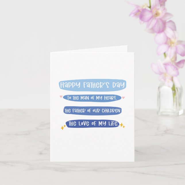 Carte de la Fête des Pères de la part de l'épouse (Orchidée)