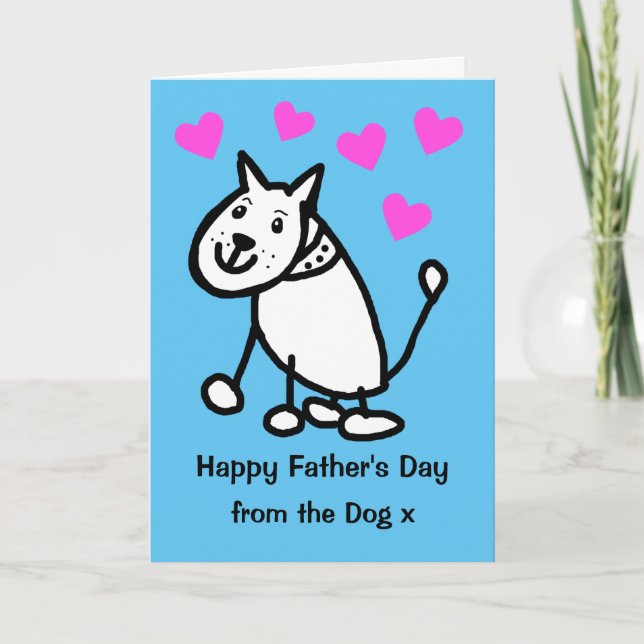 Carte de la fête des pères dessin animé mignon chi (Devant)