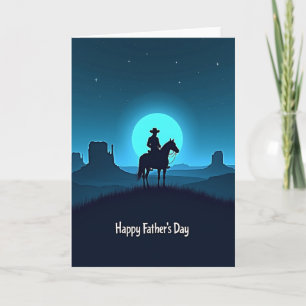 Carte de la Fête des Pères en silhouette