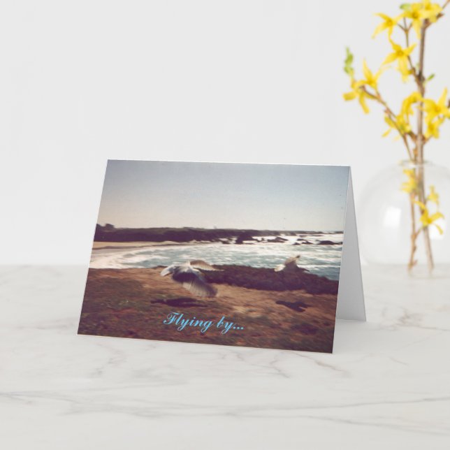 Carte de la fête des pères Flying By (Fleur jaune)