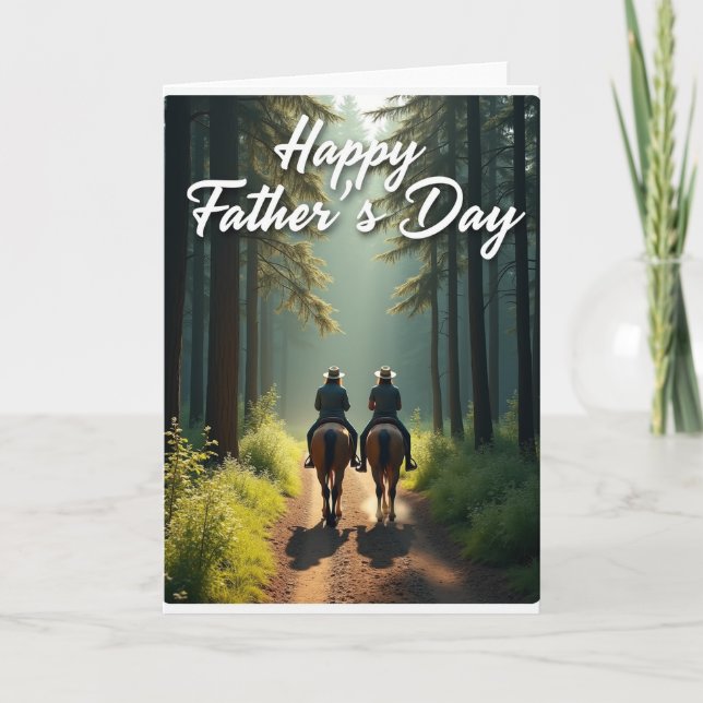 Carte de la Fête des Pères Forest Ride (Devant)