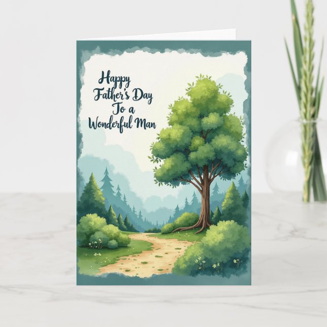 Carte de la Fête des Pères Forest Vista (Devant)