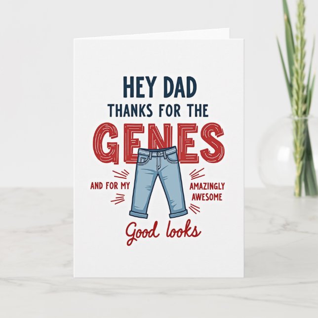 Carte de la Fête des Pères Funny Genes (Devant)