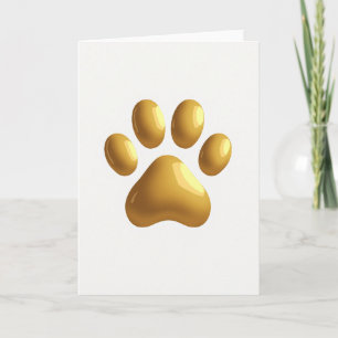 Carte de la Fête des Pères Golden Paw