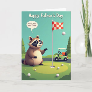 Carte de la Fête des Pères Golfeur Mignon