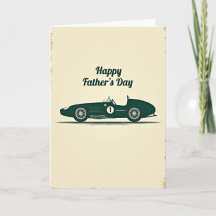 Carte de la Fête des Pères Green Racer
