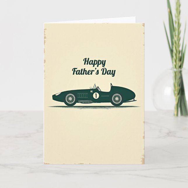 Carte de la Fête des Pères Green Racer (Devant)