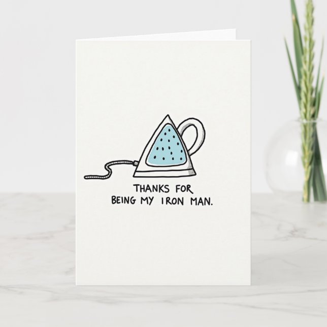 Carte de la Fête des Pères Iron Dad Hero (Devant)